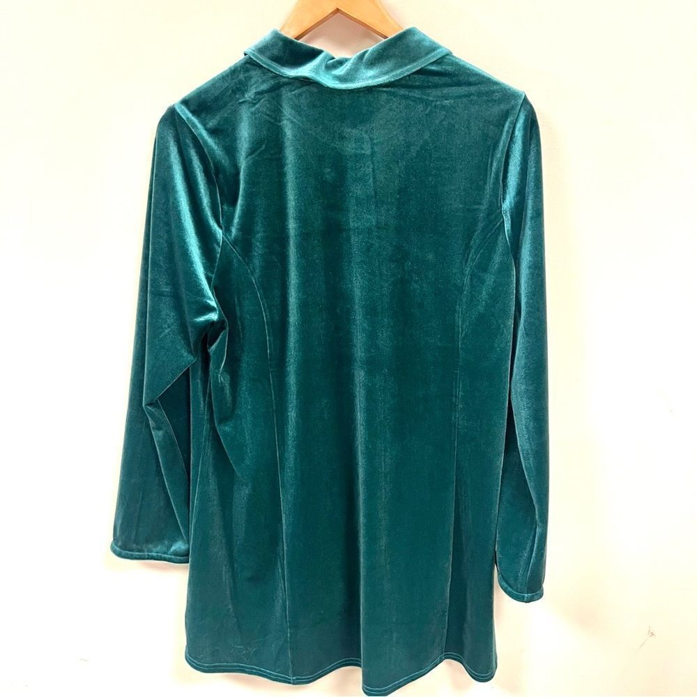 Soft Surroundings Green Button Down Tunic Sz Xl - image 8